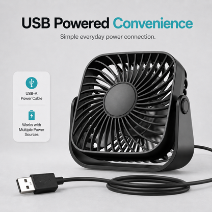 BreezyFlow AirStand Desk Fan