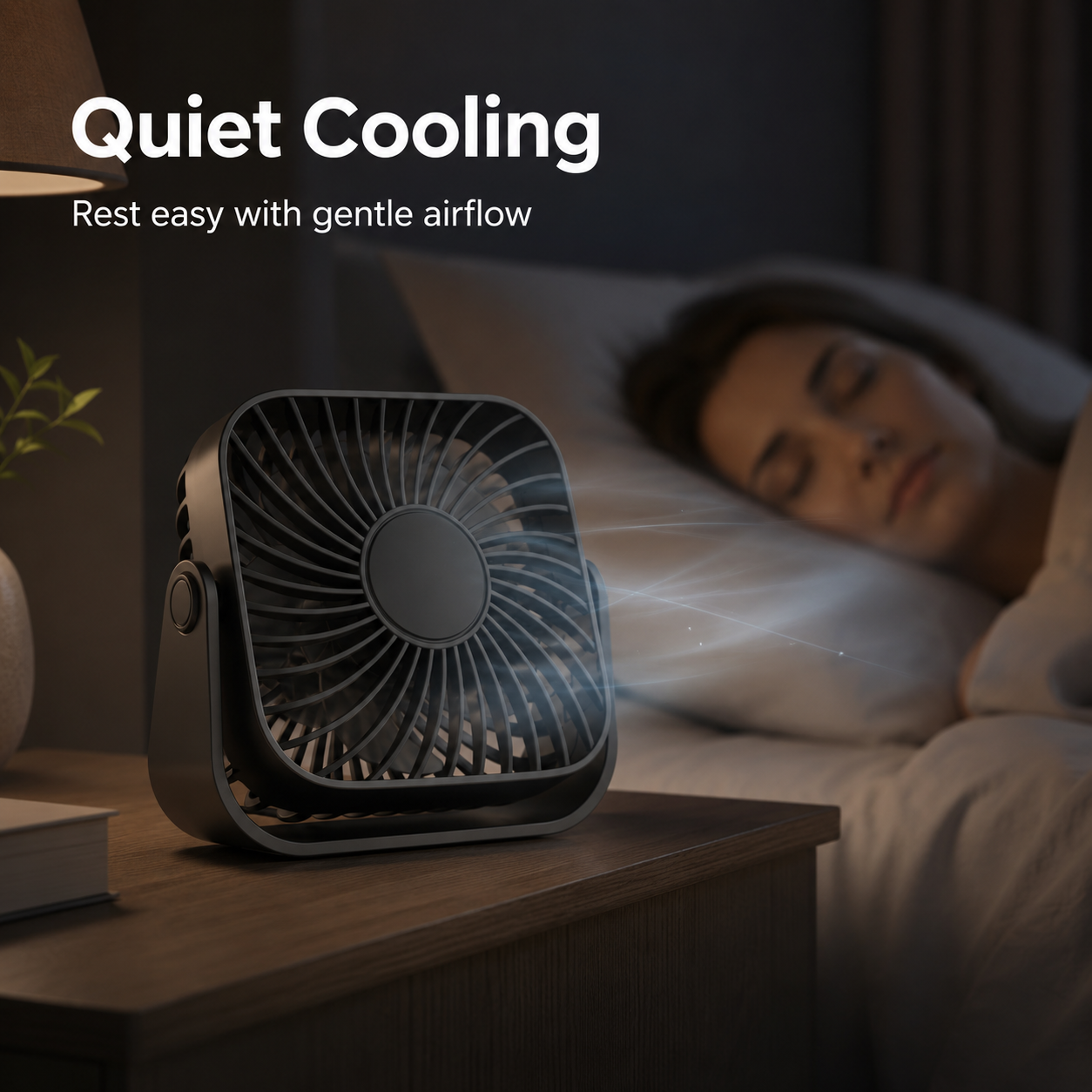 BreezyFlow AirStand Desk Fan