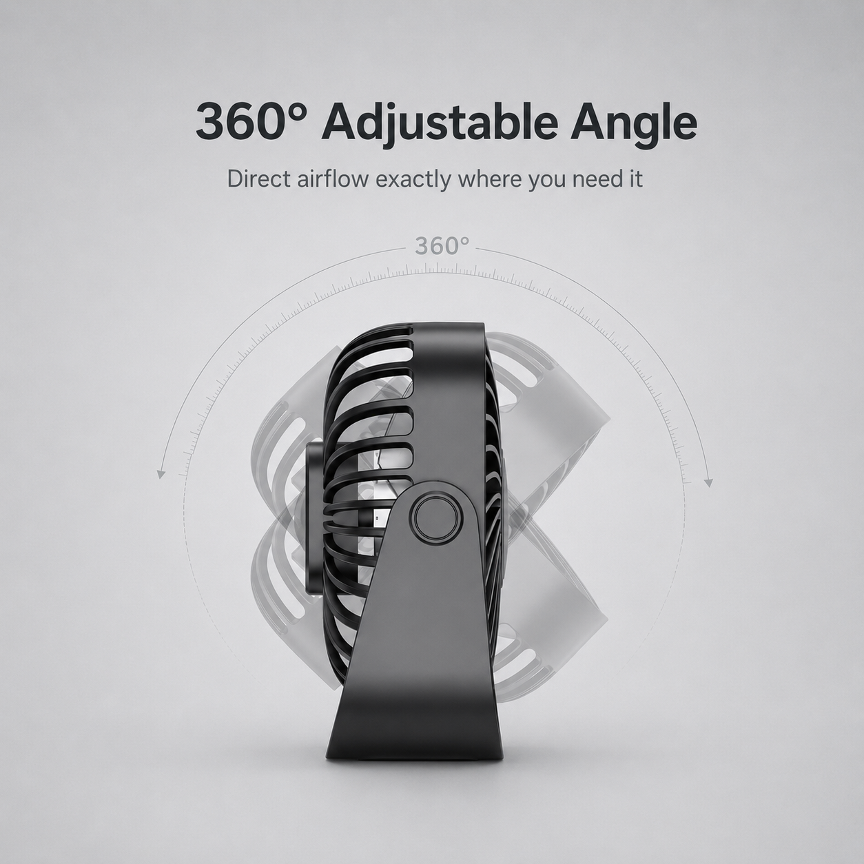 BreezyFlow AirStand Desk Fan