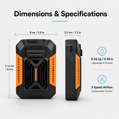 BreezyFlow Multipurpose Clip-On Waist Fan