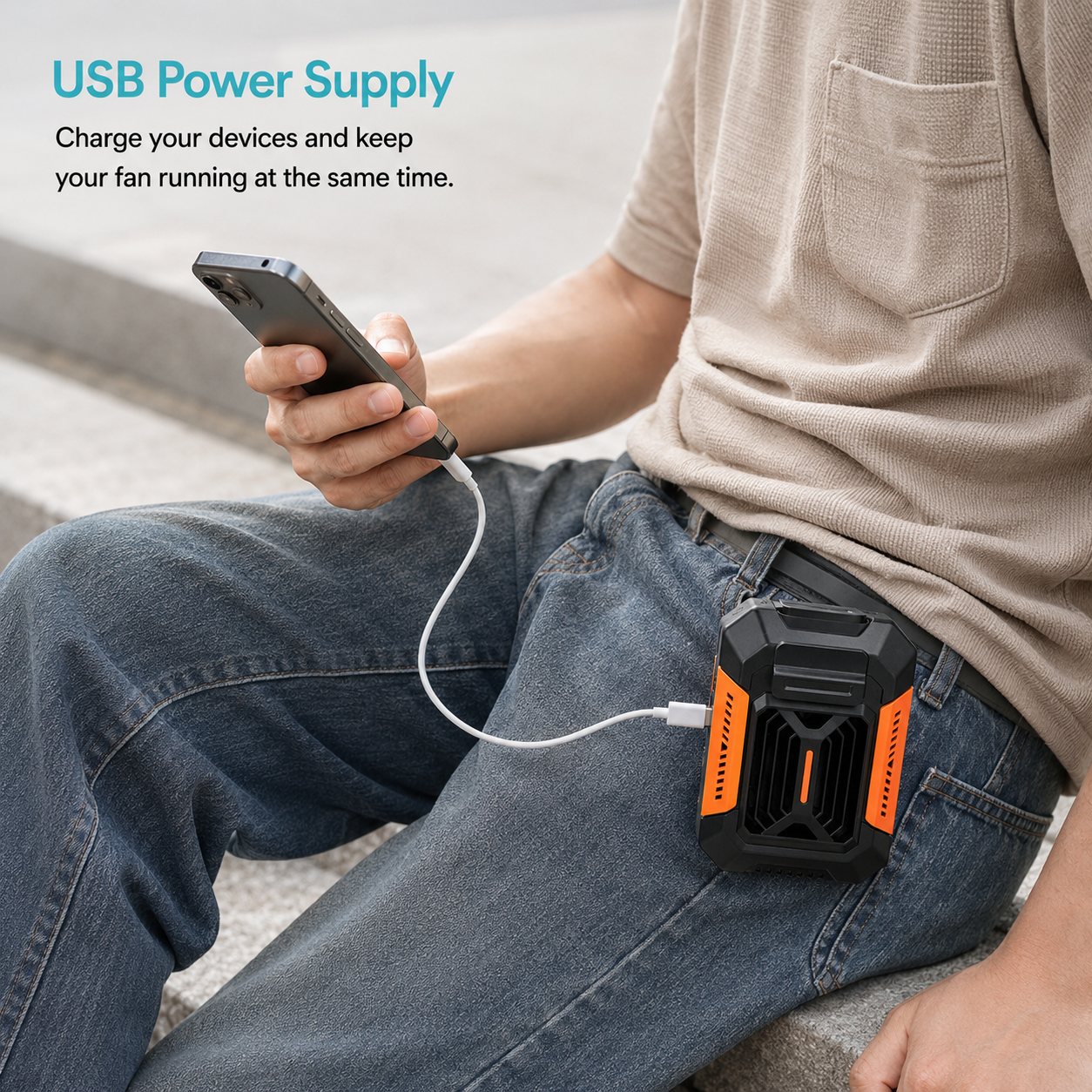BreezyFlow Multipurpose Clip-On Waist Fan