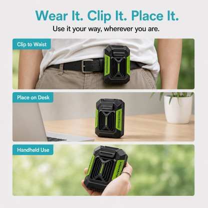 BreezyFlow Multipurpose Clip-On Waist Fan