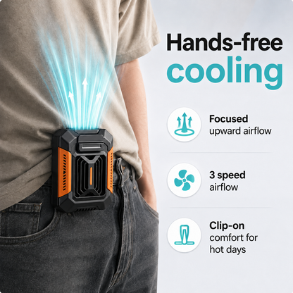 BreezyFlow Multipurpose Clip-On Waist Fan