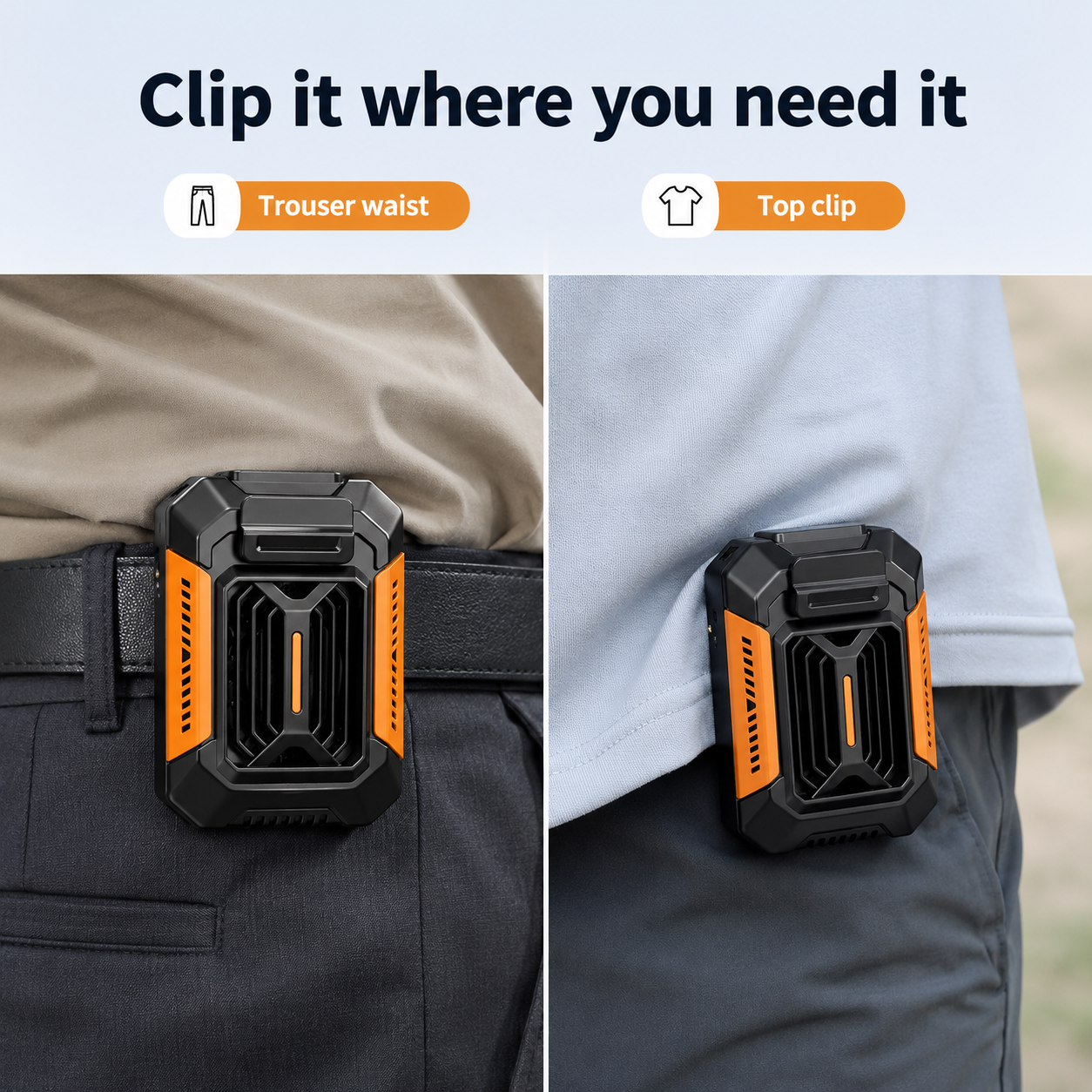 BreezyFlow Multipurpose Clip-On Waist Fan