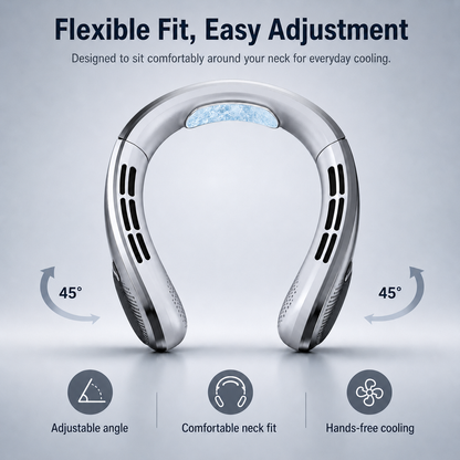 BreezyFlow CoolArc Neck Fan