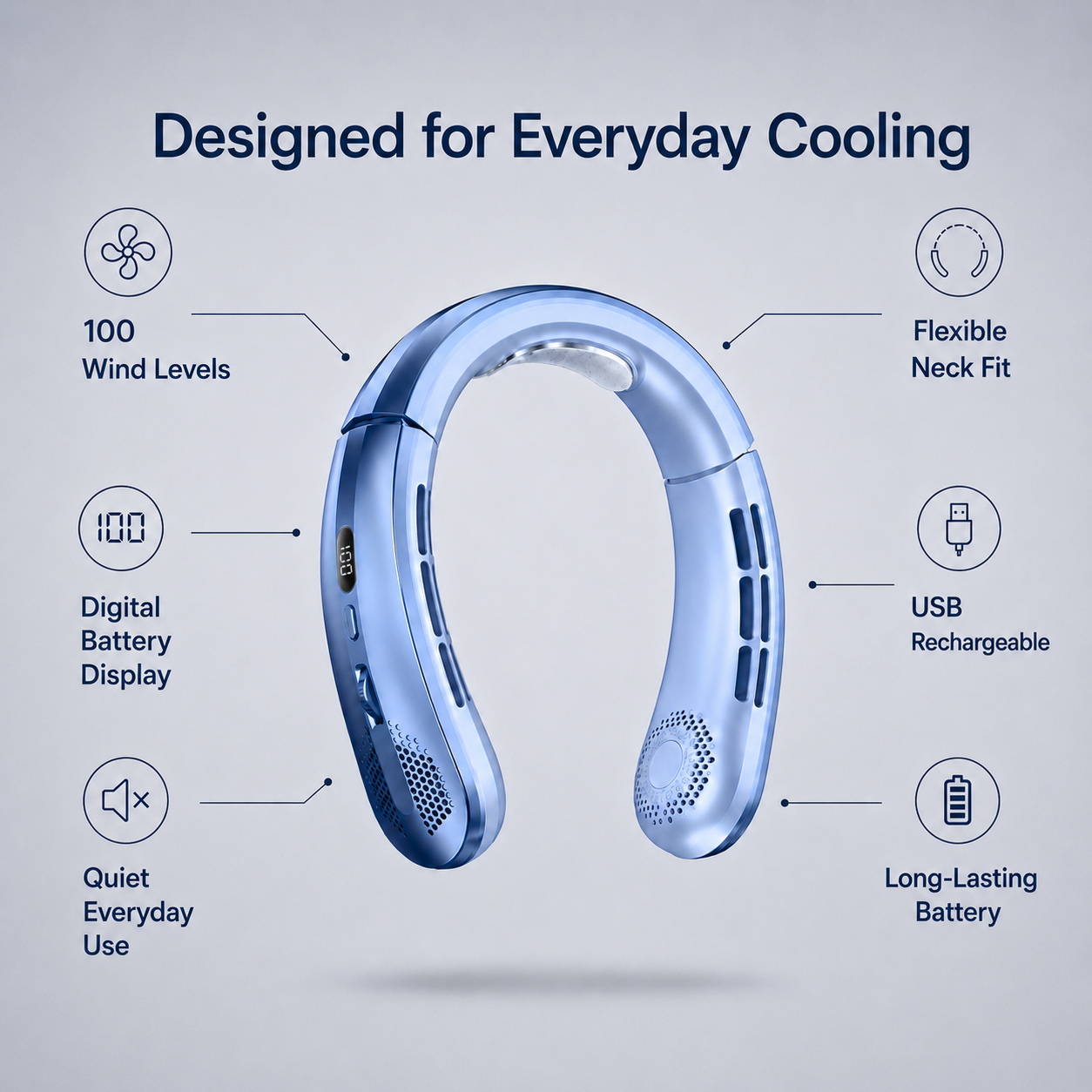 BreezyFlow Airloop Neck Fan